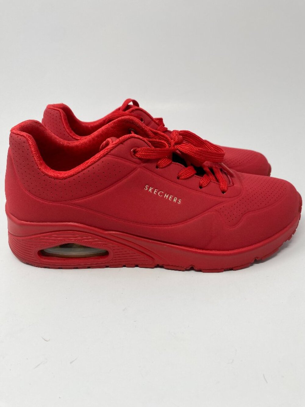 Skechers Uno Stand On Air Womens 10 Shoes Sneakers Red Memory Foam Stand